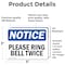 Signmission Please Ring Bell Twice, 5 in W x Rectangle, Vinyl Decal OS-2PACK-NS-D-35-L-17576 - alternate 5